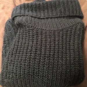 Black turtleneck knit sweater